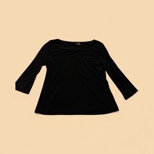 J.T.B. Black Velvet 3/4 Sleeve Top